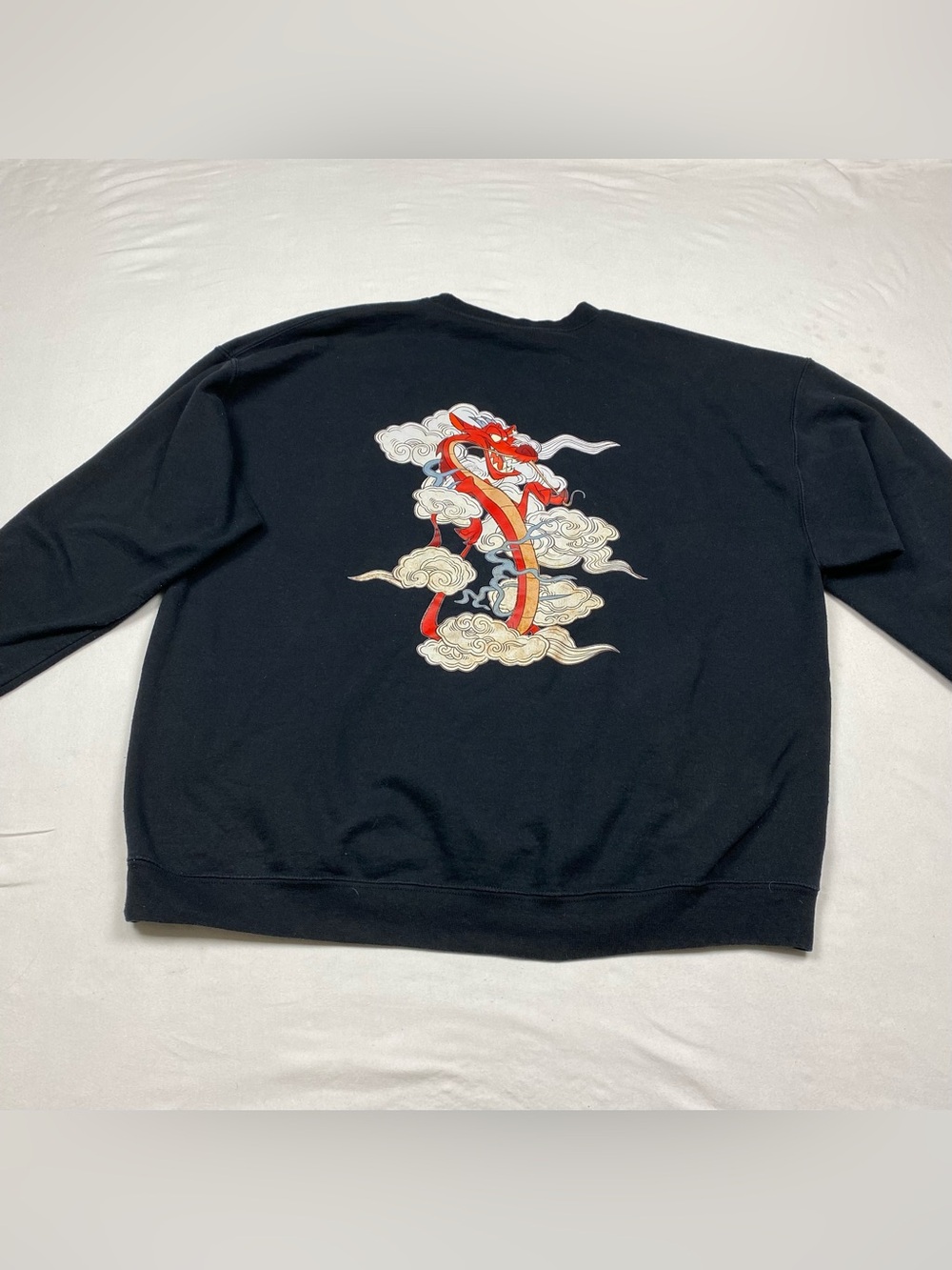 Black Sweatshirt with Mushu from Mulan